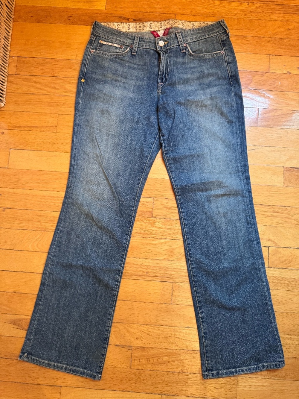 VINTAGE Lucky Brand Made in USA Blue Denim Flare Bootcut Jeans - Size 10